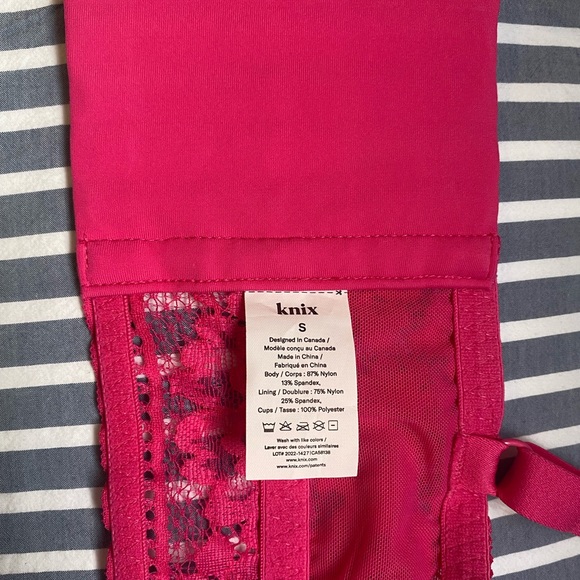 Knix Longline lace bra Hot Pink size S - Picture 4 of 4